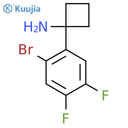 1-(2-bromo-4,5-difluorophenyl)cyclobutan-1-amine structure