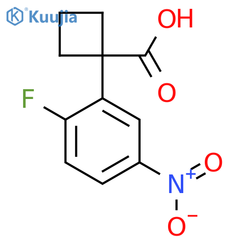 1-(2-fluoro-5-nitrophenyl)cyclobutane-1-carboxylic acid structure