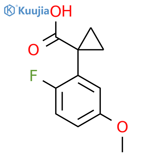 1-(2-Fluoro-5-methoxyphenyl)cyclopropane-1-carboxylic acid structure