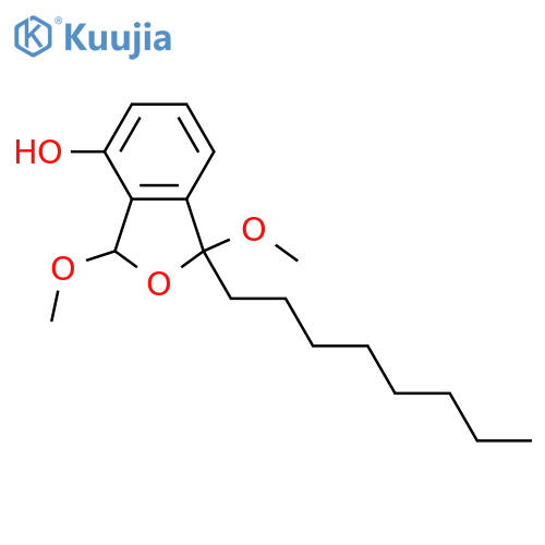1,3-Dihydro-1,3-dimethoxy-1-octyl-4-isobenzofuranol; (1R*,3R*)-form structure