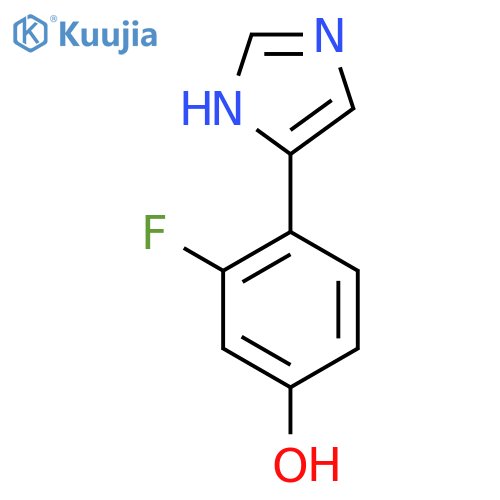 3-fluoro-4-(1H-imidazol-4-yl)phenol structure