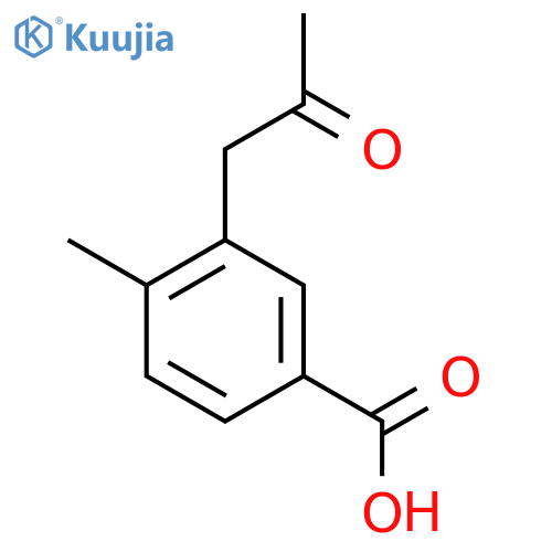 4-Methyl-3-(2-oxopropyl)benzoic acid structure
