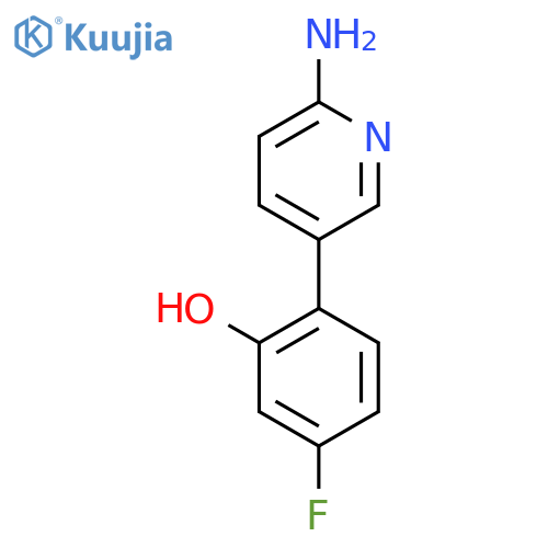 2-(6-Aminopyridin-3-YL)-5-fluorophenol structure