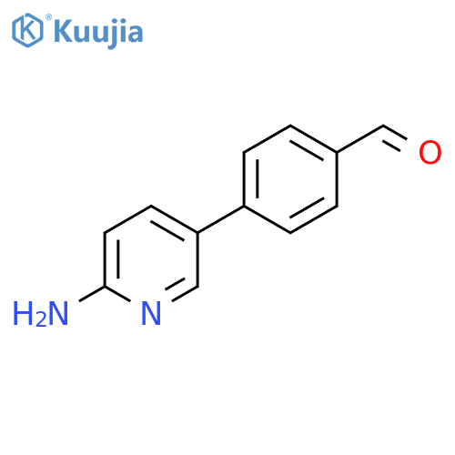 Benzaldehyde, 4-(6-amino-3-pyridinyl)- structure
