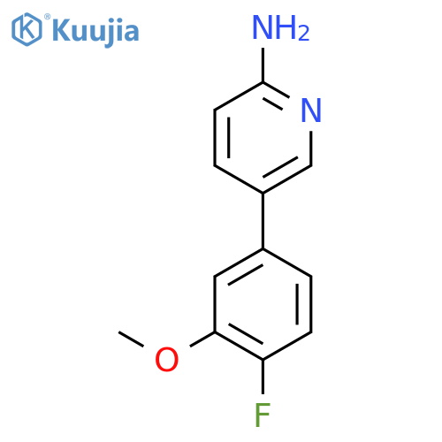 2-Amino-5-(4-fluoro-3-methoxyphenyl)pyridine structure