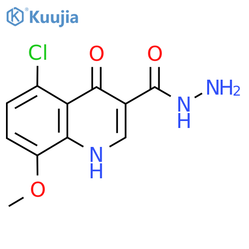 5-Chloro-4-hydroxy-8-methoxyquinoline-3-carbohydrazide structure