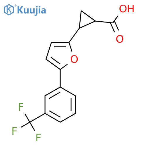 2-[5-(3-Trifluoromethyl-phenyl)-furan-2-yl]-cyclopropanecarboxylic acid structure
