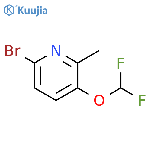 Pyridine, 6-bromo-3-(difluoromethoxy)-2-methyl- structure