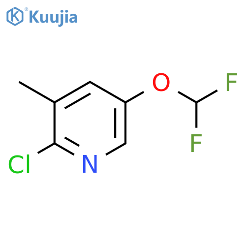 2-Chloro-5-(difluoromethoxy)-3-methylpyridine structure