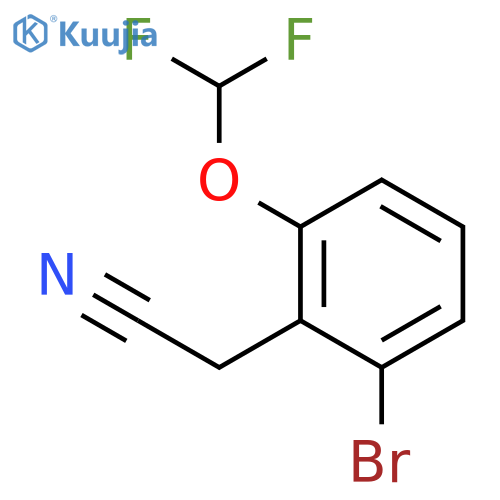 2-(2-Bromo-6-(difluoromethoxy)phenyl)acetonitrile structure