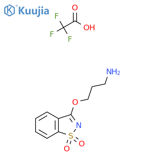 3-(3-aminopropoxy)-1lambda6,2-benzothiazole-1,1-dione, trifluoroacetic acid structure