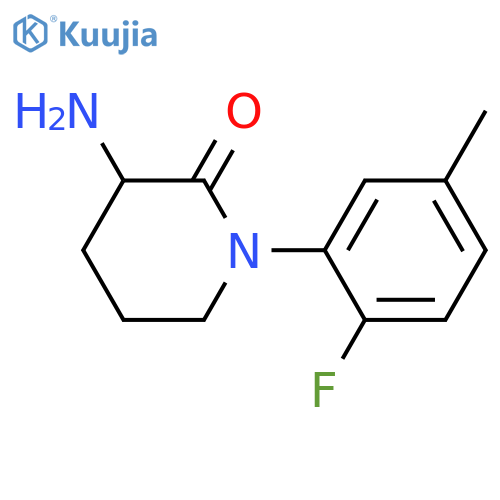 3-amino-1-(2-fluoro-5-methylphenyl)piperidin-2-one structure