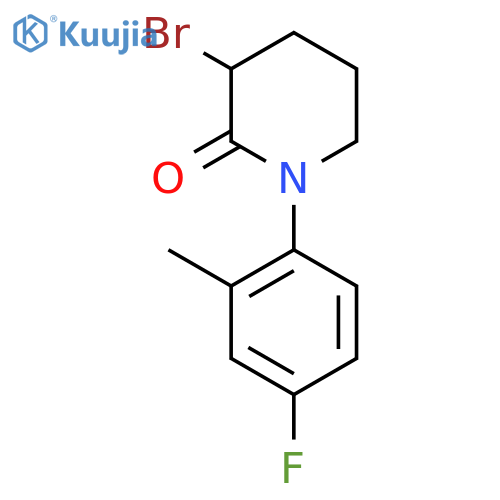 3-Bromo-1-(4-fluoro-2-methylphenyl)piperidin-2-one structure