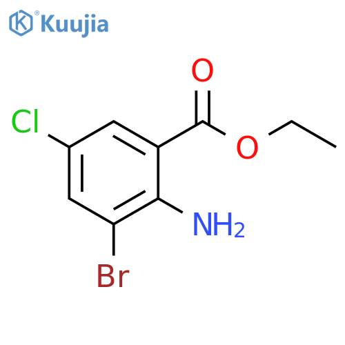 ethyl 2-amino-3-bromo-5-chlorobenzoate structure