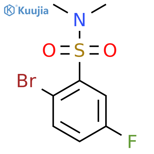 2-Bromo-5-fluoro-N,N-dimethylbenzene-1-sulfonamide structure