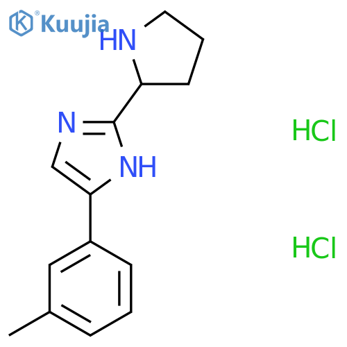 4-(3-methylphenyl)-2-(pyrrolidin-2-yl)-1H-imidazole dihydrochloride structure