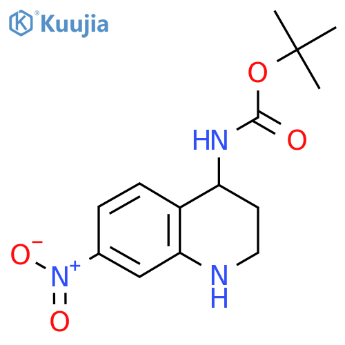 tert-butyl N-(7-nitro-1,2,3,4-tetrahydroquinolin-4-yl)carbamate structure