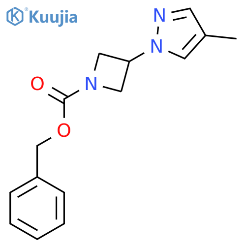 Benzyl 3-(4-methyl-1H-pyrazol-1-yl)azetidine-1-carboxylate structure