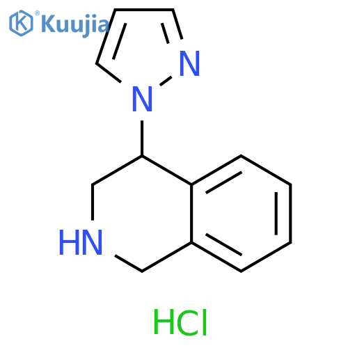 4-(1H-pyrazol-1-yl)-1,2,3,4-tetrahydroisoquinoline hydrochloride structure