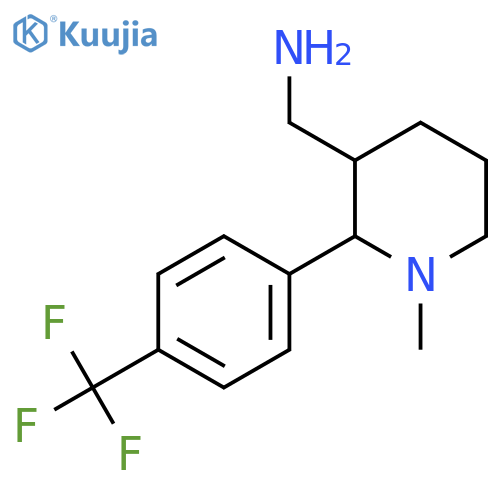 {1-methyl-2-4-(trifluoromethyl)phenylpiperidin-3-yl}methanamine structure