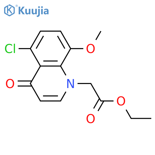 (5-Chloro-8-methoxy-4-oxo-4H-quinolin-1-yl)-acetic acid ethyl ester structure