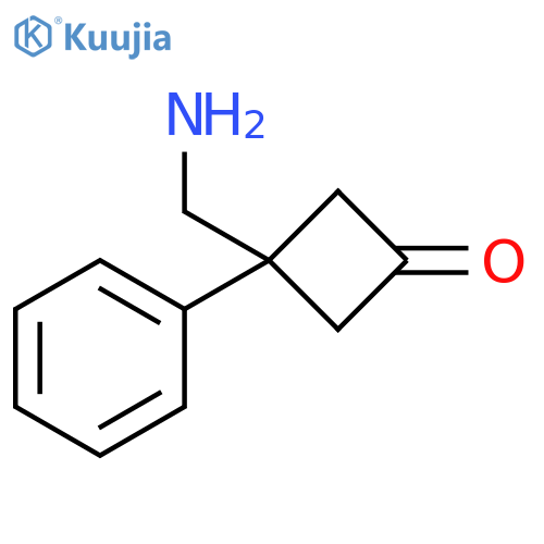 3-(aminomethyl)-3-phenylcyclobutan-1-one structure