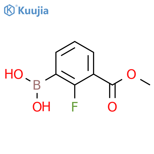 2-Fluoro-3-methoxycarbonylphenylboronic acid structure