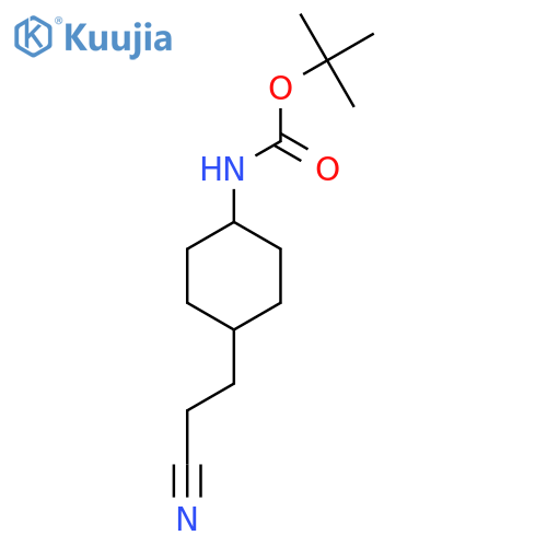 tert-Butyl (trans-4-(2-cyanoethyl)cyclohexyl)carbamate structure