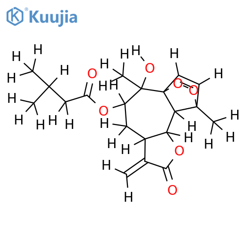 9-(3-Methylbutanoyl)-1,4-Epidioxy-9,10-dihydroxy-2,11(13)-guaiadien-12,6-olide structure