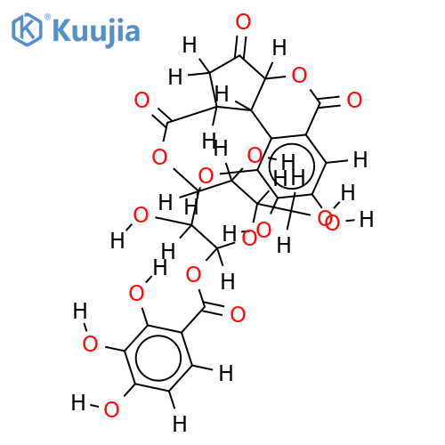1-O-Galloyl-3-O-brevifolincarboxyl-beta-D-glucopyranose structure