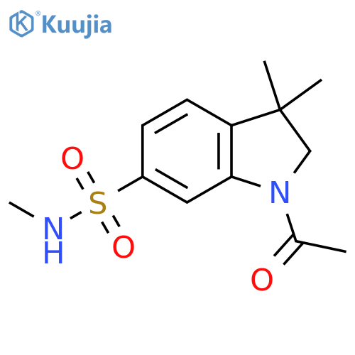 1-acetyl-N,3,3-trimethyl-2,3-dihydro-1H-indole-6-sulfonamide structure