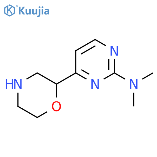 N,N-dimethyl-4-(morpholin-2-yl)pyrimidin-2-amine structure