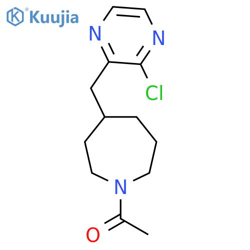 1-(4-((3-Chloropyrazin-2-yl)methyl)azepan-1-yl)ethanone structure