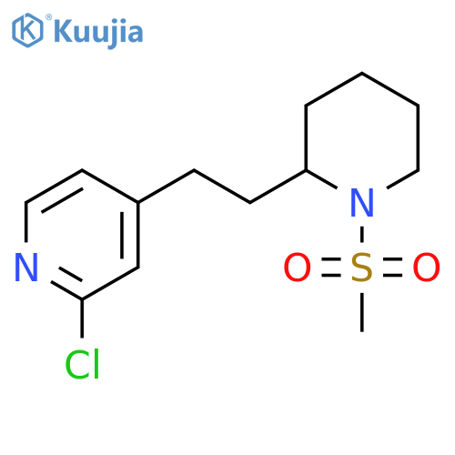2-Chloro-4-(2-(1-(methylsulfonyl)piperidin-2-yl)ethyl)pyridine structure