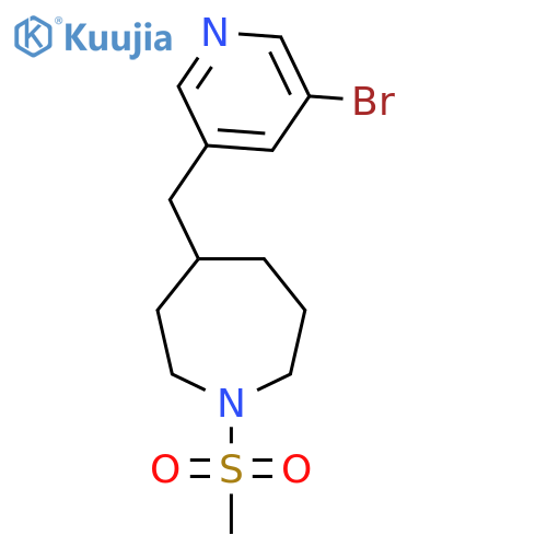 4-((5-Bromopyridin-3-yl)methyl)-1-(methylsulfonyl)azepane structure