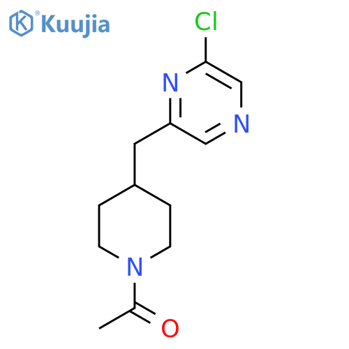 1-(4-((6-Chloropyrazin-2-yl)methyl)piperidin-1-yl)ethanone structure