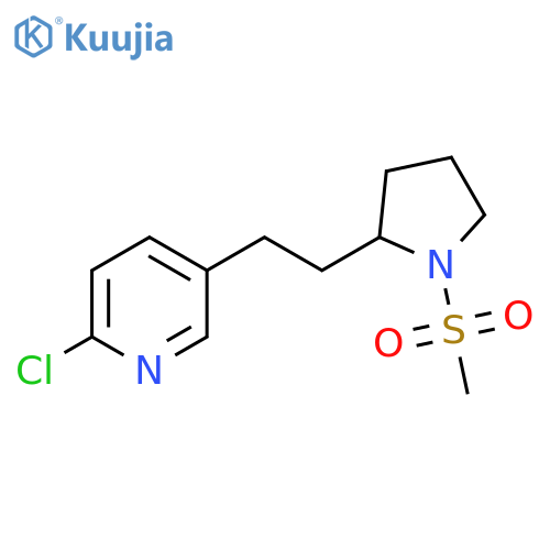 2-Chloro-5-[2-(1-methanesulfonylpyrrolidin-2-yl)ethyl]pyridine structure