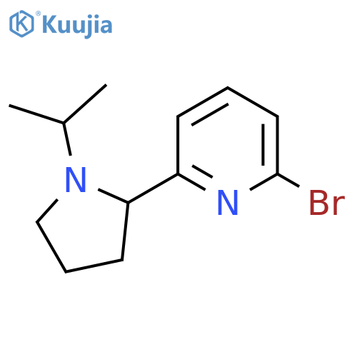 2-Bromo-6-(1-isopropylpyrrolidin-2-yl)pyridine structure