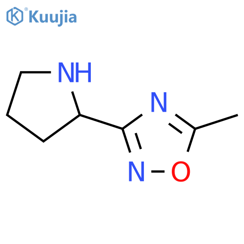 5-methyl-3-(pyrrolidin-2-yl)-1,2,4-oxadiazole structure
