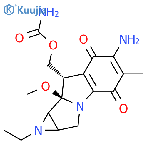 Azirino[2',3':3,4]pyrrolo[1,2-a]indole-4,7-dione,6-amino-8-[[(aminocarbonyl)oxy]methyl]-1-ethyl-1,1a,2,8,8a,8b-hexahydro-8a-methoxy-5-methyl-,[1aS-(1aa,8b,8aa,8ba)]- (9CI) structure