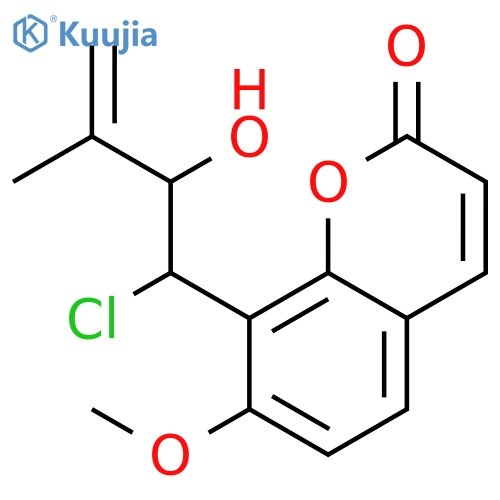 8-(1-Chloro-2-hydroxy-3-methylbut-3-en-1-yl)-7-methoxy-2H-chromen-2-one structure