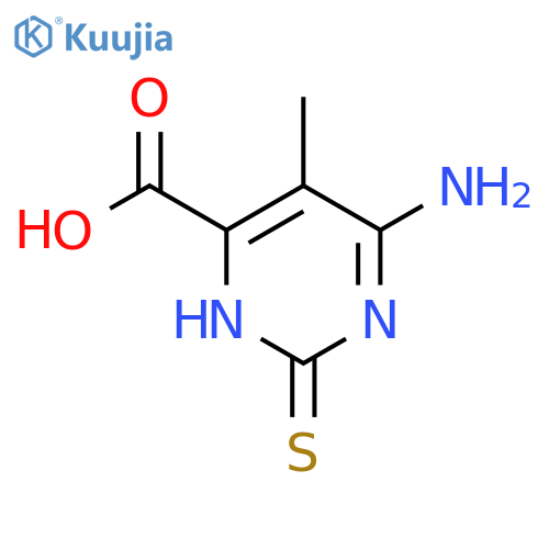 4-Pyrimidinecarboxylicacid, 6-amino-1,2-dihydro-5-methyl-2-thioxo- structure