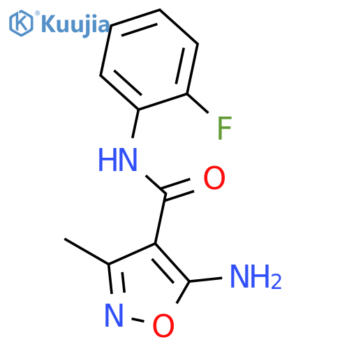 5-Amino-3-methyl-isoxazole-4-carboxylic acid (2-fluoro-phenyl)-amide structure