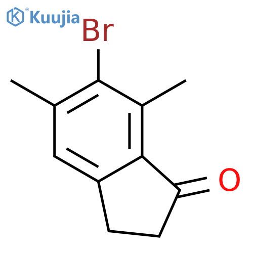 6-Bromo-5,7-dimethyl-2,3-dihydro-1H-inden-1-one structure