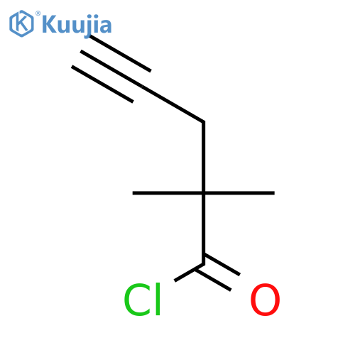 2,2-dimethylpent-4-ynoyl chloride structure