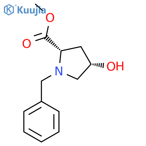 (2S,4S)-methyl 1-benzyl-4-hydroxypyrrolidine-2-carboxylate structure