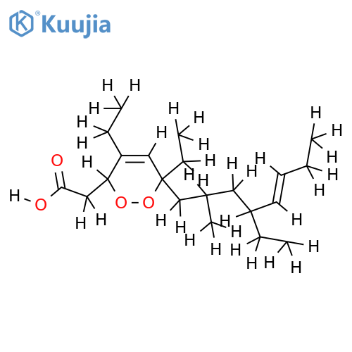 4, 6-Diethyl-6-(4-ethyl-2-methyl-5-octenyl)-3, 6-dihydro-1, 2-dioxin-3-acetic acid, 9CI structure