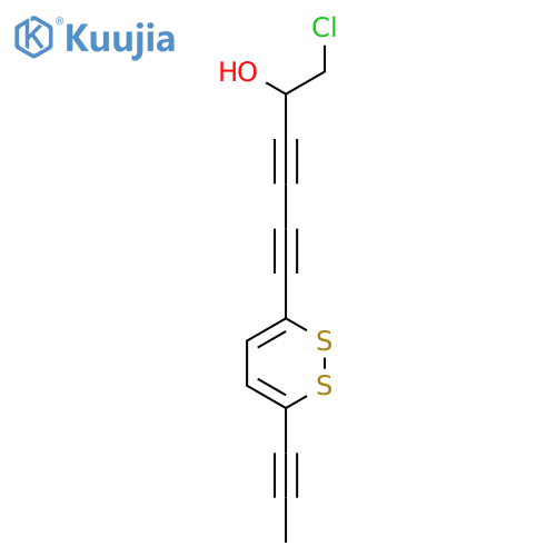 1-Chloro-6-[6-(1-Propynyl)-1,2-dithiin-3-yl]-3,5-hexadiyn-2-ol structure