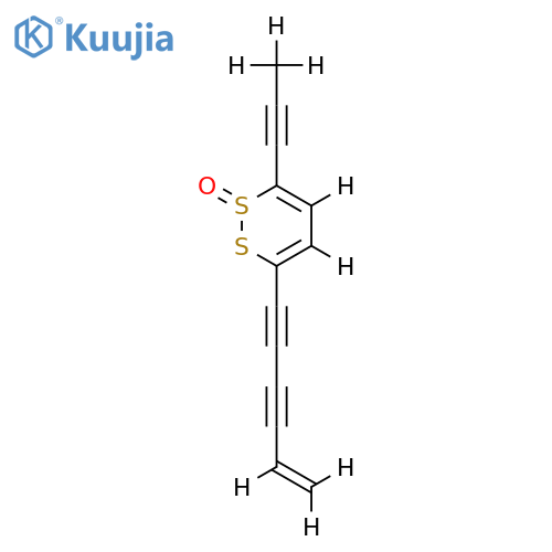 3-(1-propynyl)-6-(5-hexen-3-yn-1-ynyl)-cyclohexa-3,5-diene-1,2-thiosulphinate structure