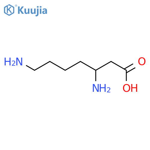 (3S)-3,7-diaminoheptanoic acid structure